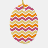 Levendige Tribal ZigZag Keramisch Ornament (Achterkant)