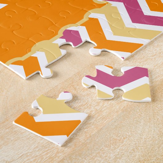 Levendige Tribal ZigZag Legpuzzel (Zijkant)