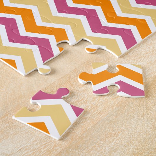 Levendige Tribal ZigZag Legpuzzel (Zijkant)