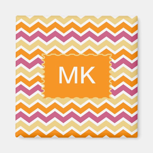 Levendige Tribal ZigZag Magneet (Voorkant)