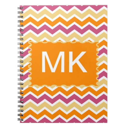 Levendige Tribal ZigZag Notitieboek (Voorkant)