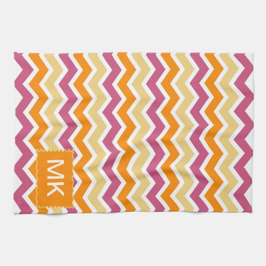 Levendige Tribal ZigZag Theedoek (Horizontaal)