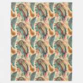 Levendige tribale etnische inheemse veren pastel g fleece deken (Voorkant)