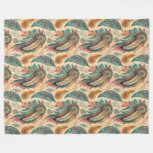 Levendige tribale etnische inheemse veren pastel g fleece deken (Voorkant (Horizontaal))