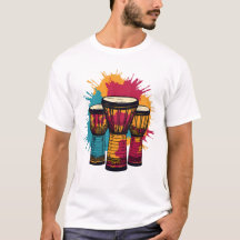Levendige Trio van Djembe Trommels