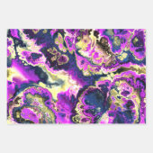 Levendige Trippy Boho Hippie Fractal Marble Art Inpakpapier Vel (Voorkant 2)