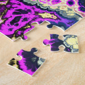 Levendige Trippy Boho Hippie Fractal Marble Art Legpuzzel (Zijkant)