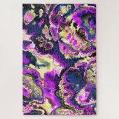 Levendige Trippy Boho Hippie Fractal Marble Art Legpuzzel (Verticaal)