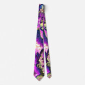 Levendige Trippy Boho Hippie Fractal Marble Art Stropdas (Voorkant)