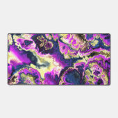 Levendige Trippy Boho Hippie Fractale Marmer Kunst Bureaumat (Voorkant)