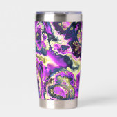 Levendige Trippy Boho Hippie Fractale Marmer Kunst Geïsoleerde Drinkbeker (Voorkant)