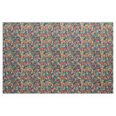 Levendige Tropical Bloom Explosion op Midnight Stof (Yard (91,4 cm))