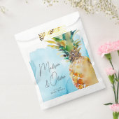 Levendige tropische ananas Waterverf bruiloft Bedankzakje (Gezegeld)