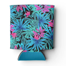 Levendige tropische bladeren patroon Koelbox