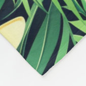 Levendige tropische bloem met papegaaien ontwerp fleece deken (Hoek)