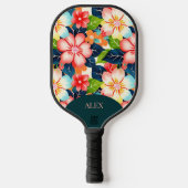 Levendige  tropische bloemen pickleball paddle (Voorkant)
