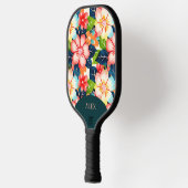 Levendige  tropische bloemen pickleball paddle (Links)