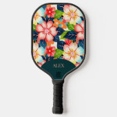 Levendige  tropische bloemen pickleball paddle (Achterkant)