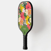 Levendige  tropische bloemen pickleball paddle (Links)