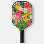 Levendige  tropische bloemen pickleball paddle (Achterkant)