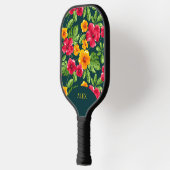 Levendige  tropische bloemen pickleball paddle (Links)