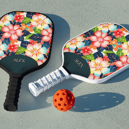 Levendige  tropische bloemen pickleball paddle