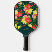 Levendige tropische bloemen pickleball paddle (Achterkant)
