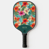 Levendige tropische bloemen pickleball paddle (Voorkant)