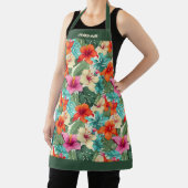 Levendige  tropische bloemen schort (Insitu)