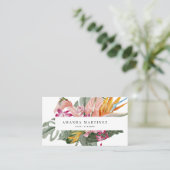 Levendige Tropische Bloemen Sociale Media Visitekaartje (Staand voorkant)