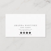 Levendige Tropische Bloemen Sociale Media Visitekaartje (Achterkant)