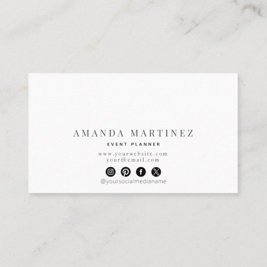 Levendige Tropische Bloemen Sociale Media Visitekaartje (Achterkant)