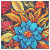 Levendige tropische bloemen stof (Close Up)