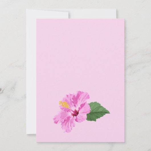 Levendige tropische bloemen verjaardag kaart (Achterkant)