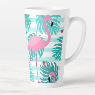 Levendige Tropische Flamingo Palm Zonsondergang Ko Latte Mok