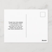 Levendige tropische groene met gouden rand Dank je Briefkaart (Achterkant)