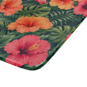 Levendige Tropische Hibiscus Bloesems Snijplank (Hoek)