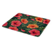 Levendige Tropische Hibiscus Bloesems Snijplank (Hoek)