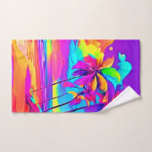 Levendige tropische kustkunst bad handdoek (Handdoek)