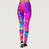 Levendige tropische kustkunst leggings (Achterkant)