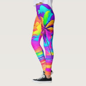 Levendige tropische kustkunst leggings (Links)