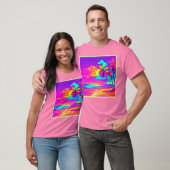 Levendige tropische kustkunst t-shirt (Unisex)