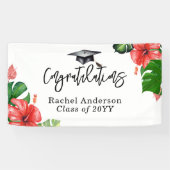 Levendige Tropische Monstera Afstuderen Banner (Horizontaal)