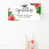 Levendige Tropische Monstera Afstuderen Banner (Insitu)