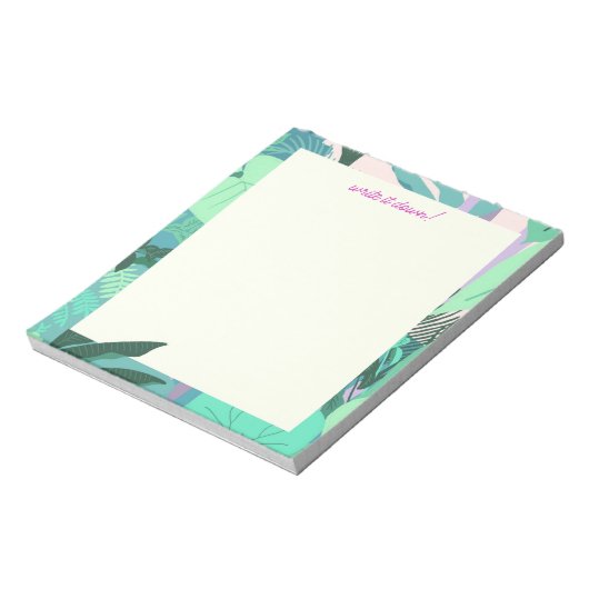 Levendige tropische Oerwouden bladeren - Notitiebl Notitieblok (Linkerzijde)