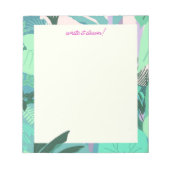 Levendige tropische Oerwouden bladeren - Notitiebl Notitieblok (Voorkant)