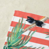 Levendige tropische palmbomen met levende liefdess strandlaken (In situ)