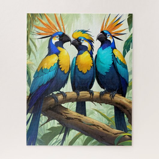 Levendige Tropische Vogel Legpuzzel (Verticaal)