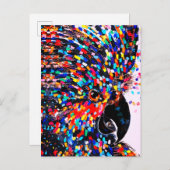 Levendige tropische vogelmuurkunst in expressionis briefkaart (Voorkant / Achterkant)