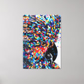 Levendige tropische vogelmuurkunst in expressionis canvas afdruk (Voorkant)